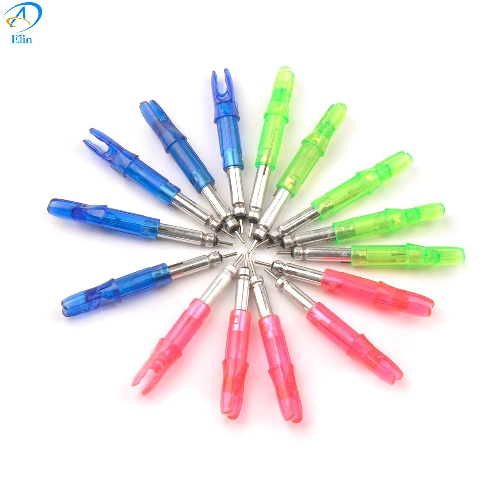 

4Pcs Colorful Lighted Nock Compound Bow LED Lighted Arrow Nock Green Red Blue for Inner Diamater 6.2mm Hunting Shooting Archery