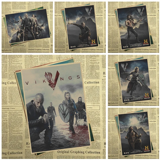 Best Quality new Vikings Classic Movie Kraft Paper Poster Bar Cafe Living Room Dining room Wall Decorative Paintings 42*30cm Best Quality new Vikings Classic Movie Kraft Paper Poster Bar Cafe Living Room Dining room Wall Decorative Paintings 42*30cm