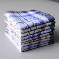 5 sztuk/partia plac Plaid Stripe chusteczki mężczyźni klasyczne rocznika kieszeń bawełniana ręcznik na wesele 38*38cm losowe 1