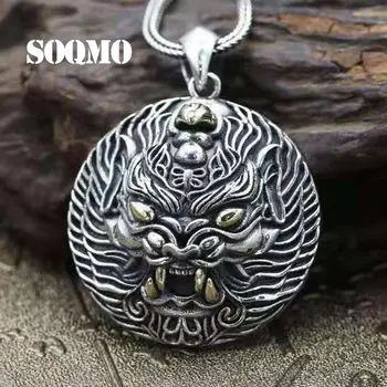 

SOQMO Lucky Peaceful Pendant 100% Real 925 sterling silver Brave Troops Vajra Necklace Pendant Gift fine jewelry Men Women