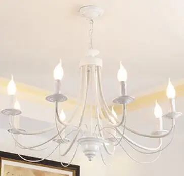 crystal chandelier European American modern iron LED chandelier light blue white black 5 6 8 lights decorative foyer living dinning chandelier lamp bedroom chandelier Chandeliers