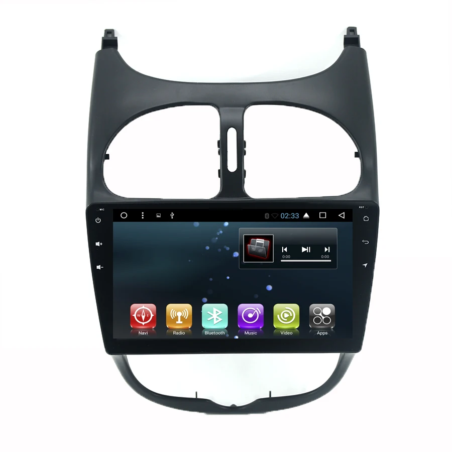 

9inch big screen just us HD 1024X600 Car System Android 7.1 For Peugeot 206 Auto Radio Audio Video GPS Navigation