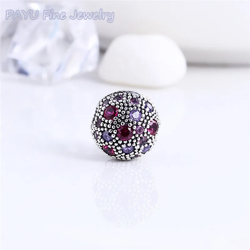 

Payu 925 Silver Cosmic Stars,Pink&Multi-colored CZ Clip Fit charms silver 925 original bracelet Fine Jewelry beads natural stone