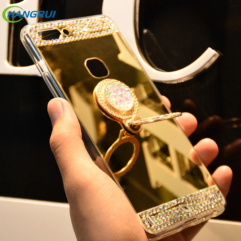 

Luxury Mirror Rhinestone Case For Huawei Mate 20 10 P20 P9 Lite P20 Pro Y6 2017 Y5 Y7 Prime 2018 P Smart Phone Case Ring Holder
