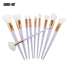 10pcs Unicorn rainbow Makeup Brushes Set for Foundation Eyshadow Blusher Powder Blending Brush Cosmetics beauty tools