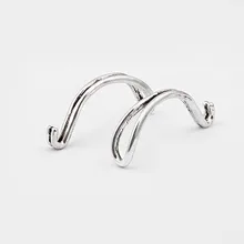 3pcs Half Cuff Clasp Hooks Clasps For 4mm Round Cord Bracelet Bangle Jewelry Making Material Accessories 18 10row 4mm orange round coral necklace magnet clasp