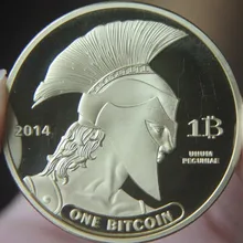 Позолоченные Titan памятные монеты BTC Биткоин Коллекционная Коллекция физический