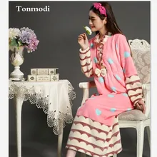Nightgowns For Women Winter Thickening Fever Flannel Long Robe Princess Long Sleeve Nightdress Skirt Sleepwear Sleepshirts