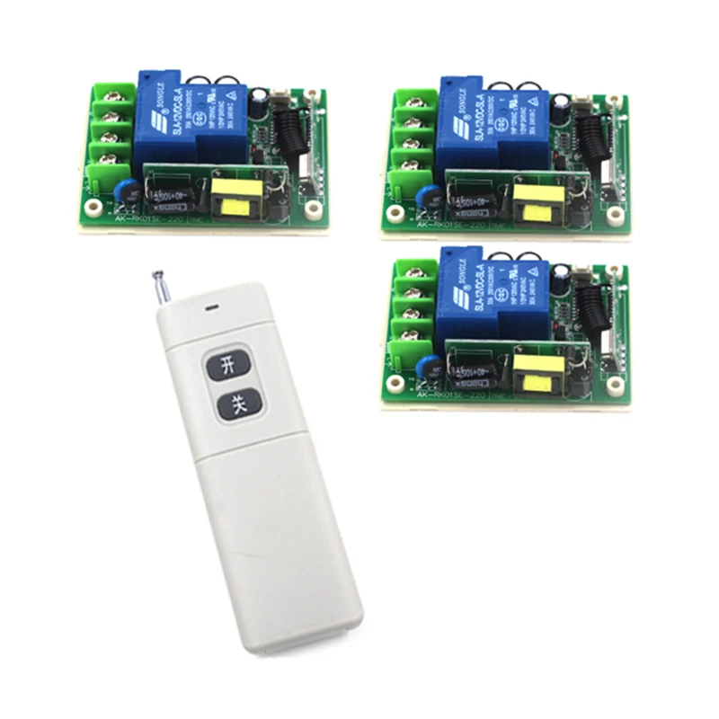 85v~250V 110V 220V 1CH 30A RF Wireless Remote Control Relay Switch Security System Garage Doors Rolling Gate Electric Doors 4137 85v~250V 110V 220V 1CH 30A RF Wireless Remote Control Relay Switch Security System Garage Doors Rolling Gate Electric Doors 4137