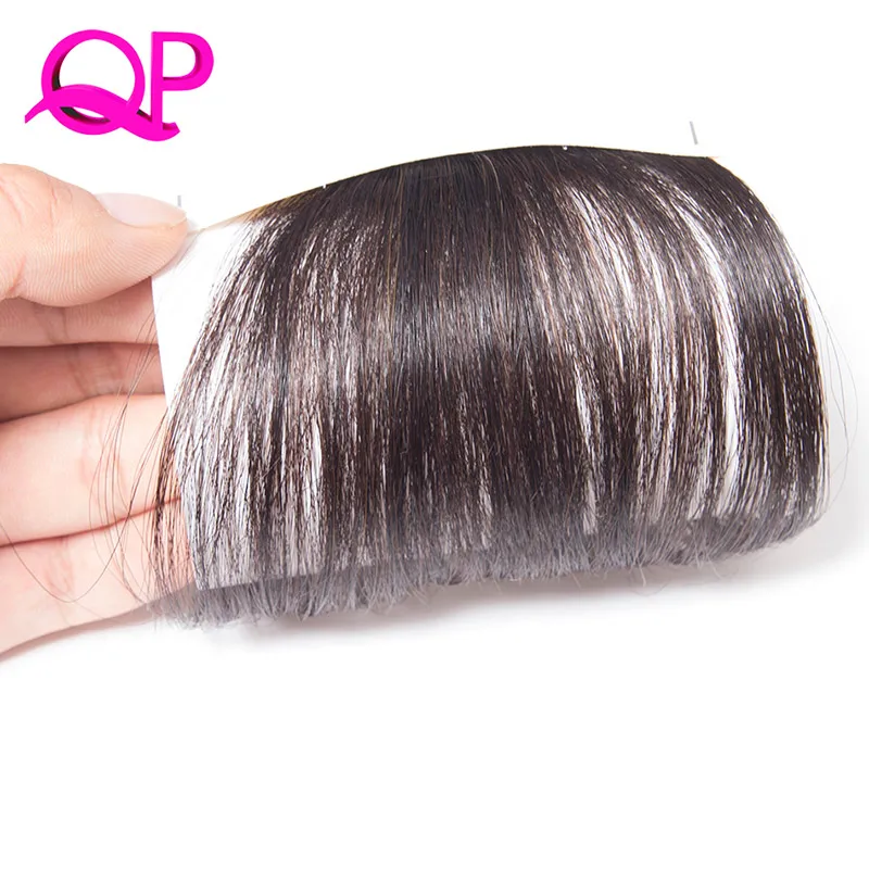 Qp Hair Front On Hair Bangs Brown Black Blonde One Piece Only Fringe Hair Extensions Synthetic False Hair Bangs