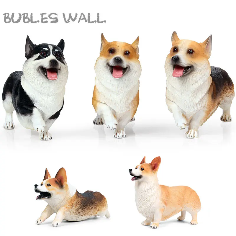 5 видов милых игрушек Welsh Corgi модель имитация Великобритании модели домашних