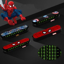 Автомобильная Временная парковочная карта Marvel автомобильный временный держатель карты парковки скрытый автомобильный телефон номерная карта наклейки автомобильные аксессуары