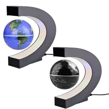 

1pcs Globe c shape colorful world map floating globe decoration magnetic levitation light