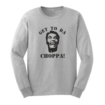 

Mens Get to Da Choppa Long Sleeve T-Shirts Casual Men Tee