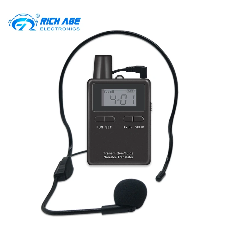 

RichiTek RC2406 Digital Tour Guide Microphone Transmitter For Whisper Tour Guide System Meeting Language Interpretation