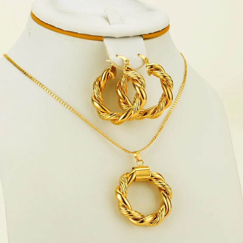 Комплект из колье и серёг эфиопское золото|ethiopian necklace|dubai gold jewelryafrican set |
