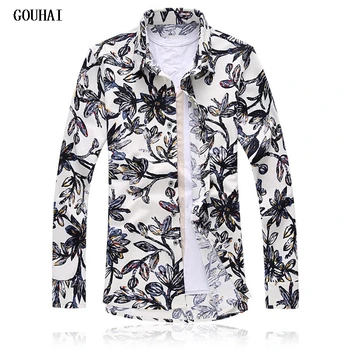 

PLUS SIZE M- 7XL 2019 Men Dress Shirt Bussiness Long Sleeve Cmen Formal Shirt Designer Mandarin Collar Shirts For Men