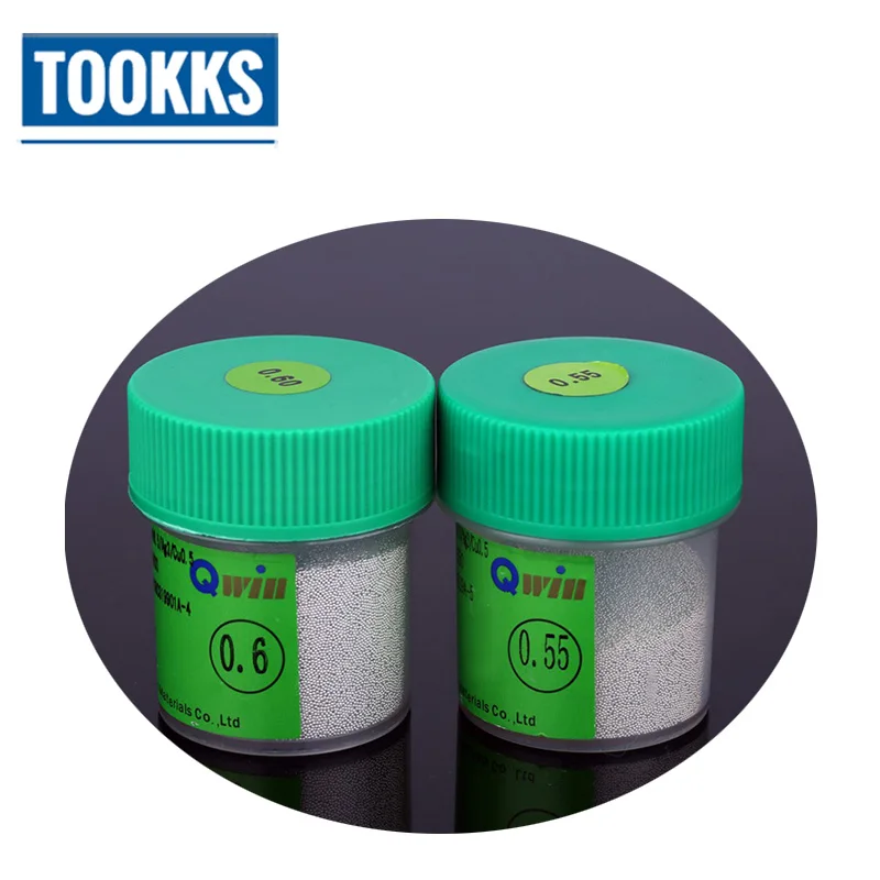 250k Qwin Leadedfree Solder Ball 0.4mm 0.45mm 0.5mm 0.6mm For Bga