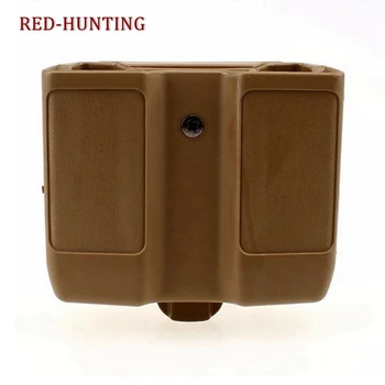 

New Double Stack Magazine Pouch 9mm Case Universal Pistol Mag Box for USP, Sig P226,PP,Glock 17 19 21 18C,P226