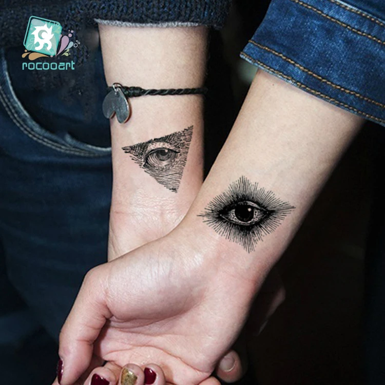 Rocooart صغيرة الوشم الثعلب الايائل وهمية الوشم قلوب Taty الجسم الفن للماء لصاقات وشم مؤقت للنساء Tatuajes Tatouage