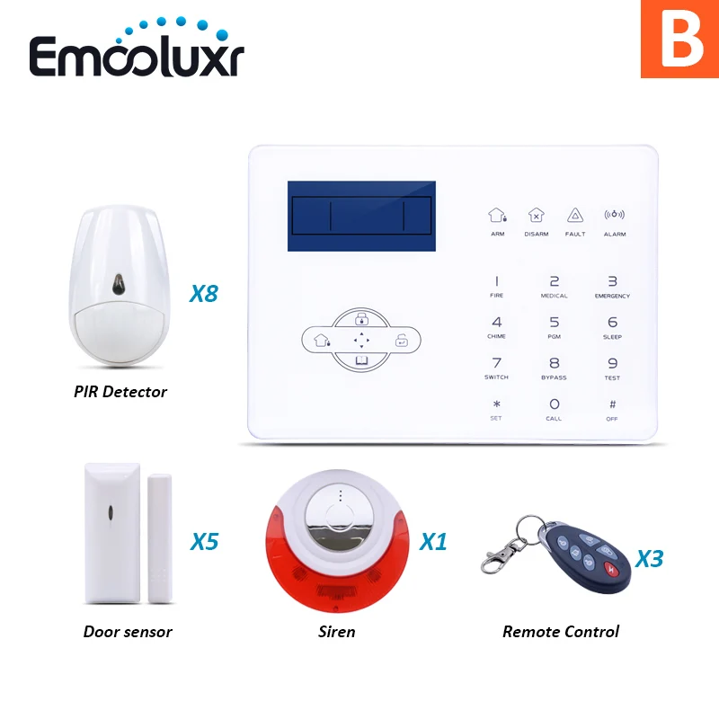 APP Control GSM PSTN Smart Home Alarm System ST-IIIB with Anti-pet PIR Sensor and Door Window Sensor Detector APP Control GSM PSTN Smart Home Alarm System ST-IIIB with Anti-pet PIR Sensor and Door Window Sensor Detector