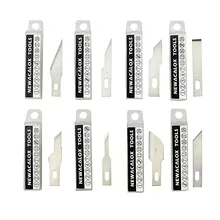 NEWACALOX 80PCS 8 Different Stainless Steel Blades Art Hobby Knife Wood Carving Tools Crafts Sculpting Tool Engraving PCB Repair