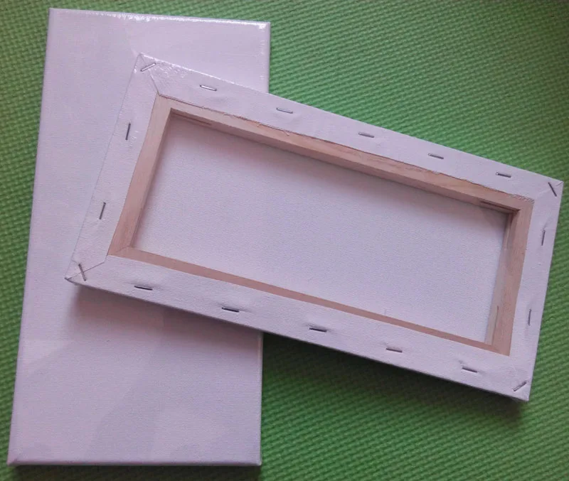 

2pcs White Artist Canvas Wooden Frame 6x12cm for Painting Rectangle party Diy Blank frame MINI Stretched Paint Canvas