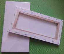 3pcs White Artist Canvas Wooden Frame 6x12cm for Painting Rectangle party Diy Blank frame MINI Stretched Paint Canvas