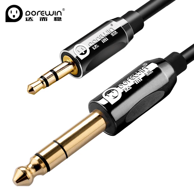 Dorewin 3.5mm Jack to 6.5mm Mixer Plug Stereo Audio Cable Male to Male