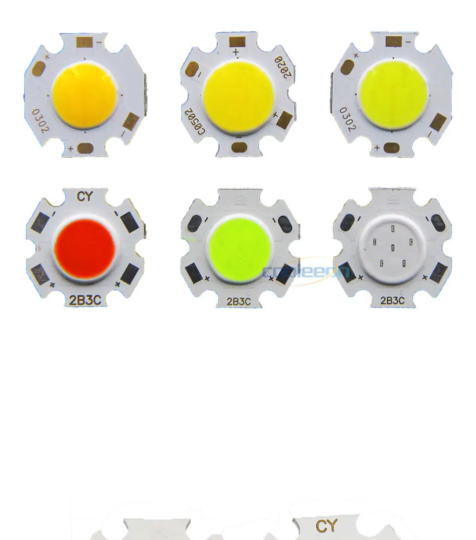 20pcs Red Blue Green White 3W 5W 7W 20mm Round COB LED Chip On Board Lighting Source For Spotlight Downlight DC LED Bulb for DIY (2)