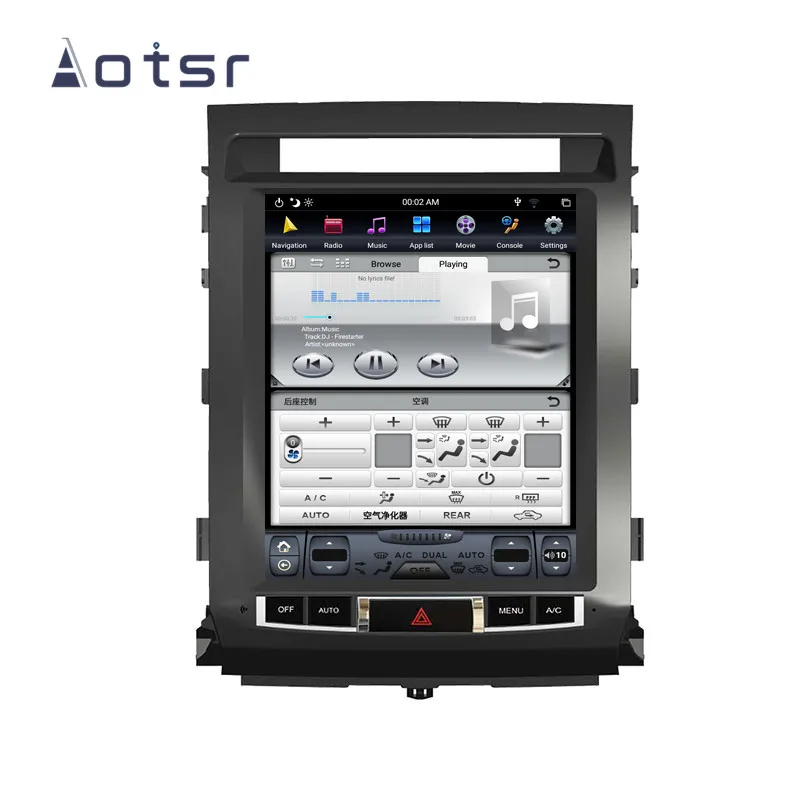 Clearance Android 8.1 Tesla style Car DVD Player GPS Navigation for Toyota Land Cruiser LC200 2008-2015 car auto stereo Radio head unit 4G 4