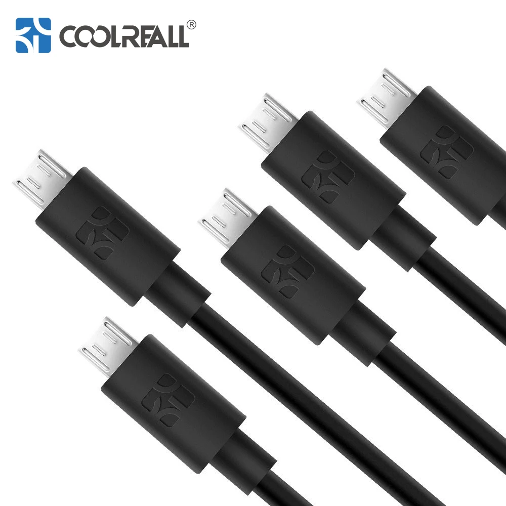 

Coolreall Micro USB Cable 2A Date Cable Fast Charging Mobile Phone Charger Cable Sync 1M for Sumsung Xiaomi Huawei Tablet 5pcs
