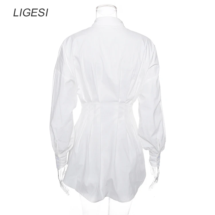 Sexy V Neck White Tunic Dress Pleated Summer Women Long Sleeve Shirt Dress Female Ruffle Party Mini Dresses Elegant Sexy V Neck White Tunic Dress Pleated Summer Women Long Sleeve Shirt Dress Female Ruffle Party Mini Dresses Elegant