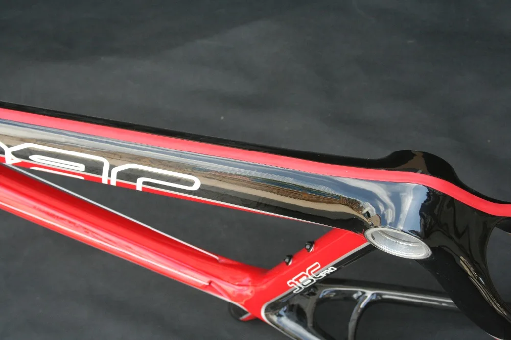 Best JBC Lightning Carbon MONOCOQUE MTB Frame with Seat Post and BB30 17" 18" RED color 2