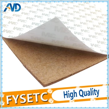 

1pc Square 200x200mm Thickness 3mm Adhesive Cork Sheets For i3 Heated Bed Hot Plate With Tape Thermal Cork Plate