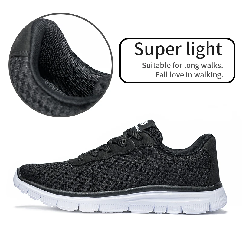 

Light Weight Running Shoes Lace-up Athletic Sport Shoes For Men Comfortable Anti Slip Male Shoes Outdoor Walking Sneakers