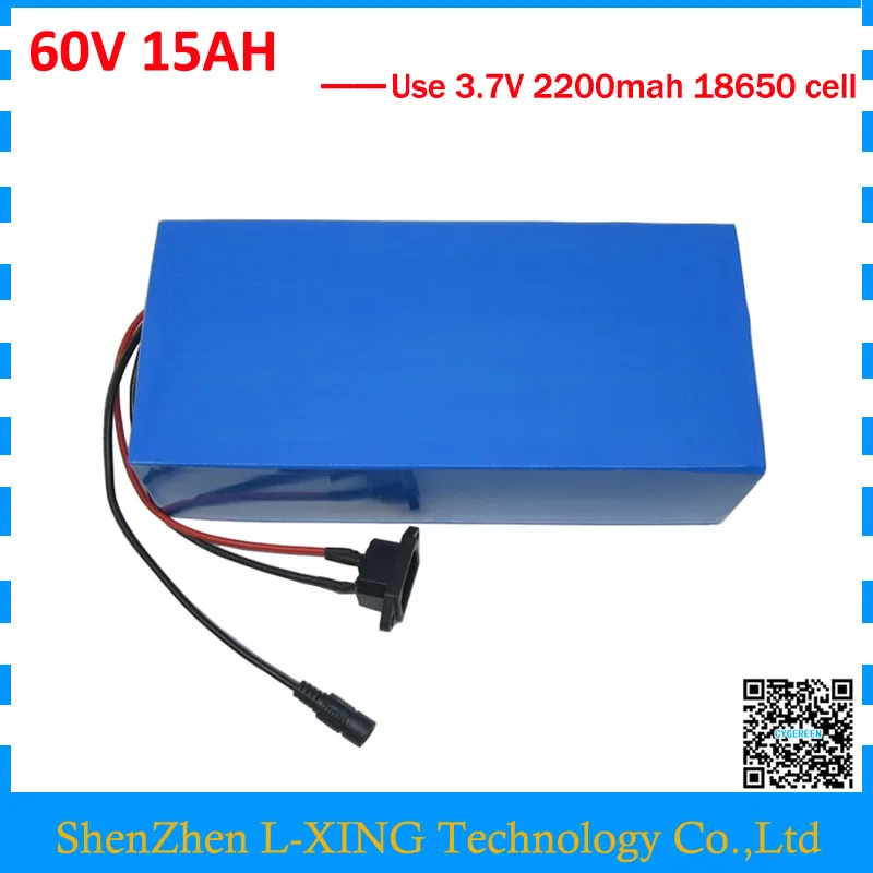EU US no tax 60 V Lithium battery 60V 15AH 900W 60V electric bike battery 60V 15AH 18650 battery pack 15A BMS with 2A Charger free customs taxe electric bike 60v 3000w battery pack with charger and bms for 60v 25ah lithium battery pack for samsung cell