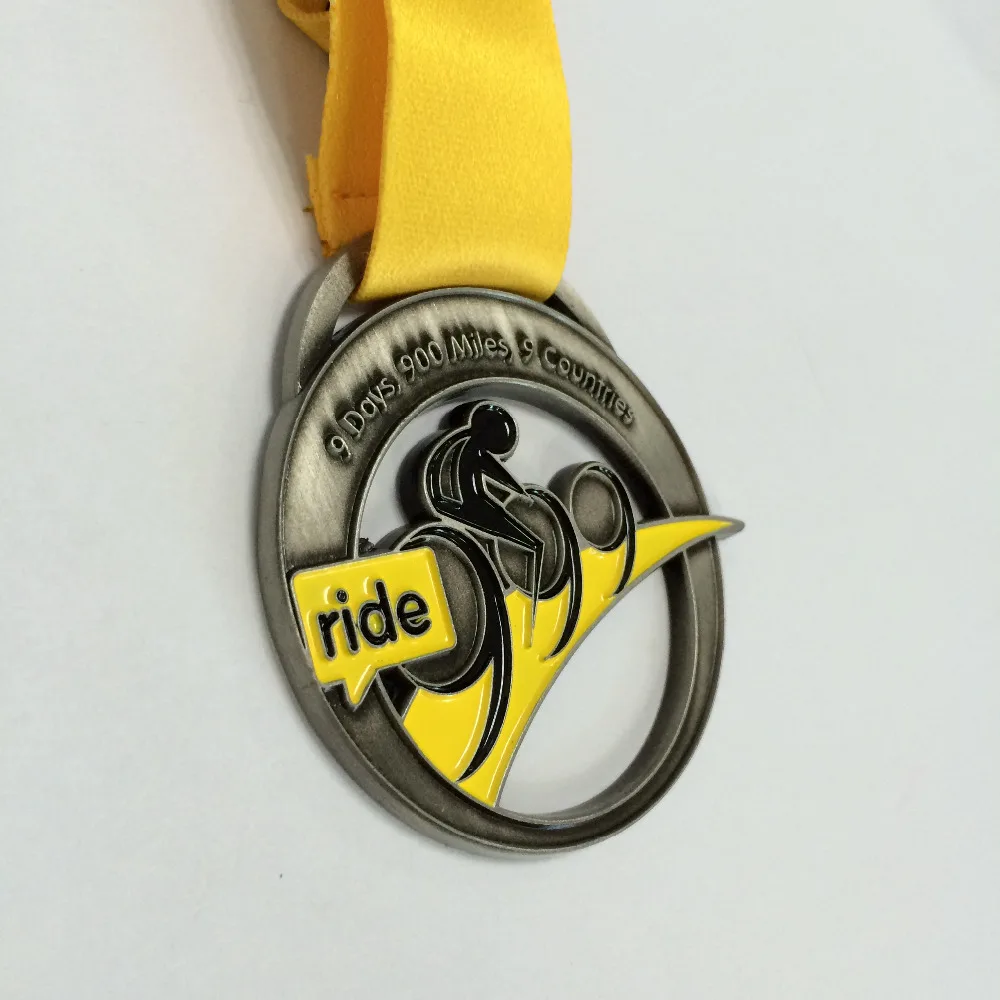 grabado 10 x medallas de ciclismo Personalizado cualquier cinta tu propio logotipo 
