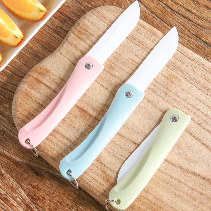 

Ceramic Portable Fruit Knife Household Kitchen Paring Peeling Fruit Cutter Travel Picnic Kitchen Knives Small Size Knife