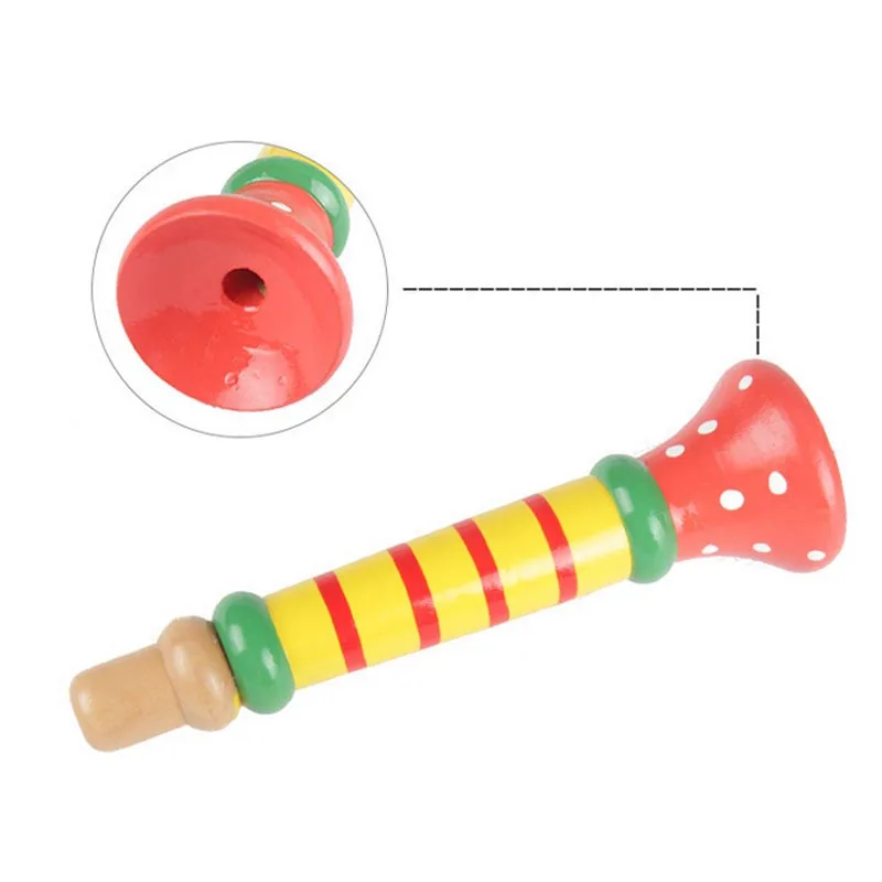 1 шт. красочные деревянные трубы Buglet Hooter Bugle образования детей игрушки для детей игрушечный музыкальный инструмент Хлопушка детские игрушки