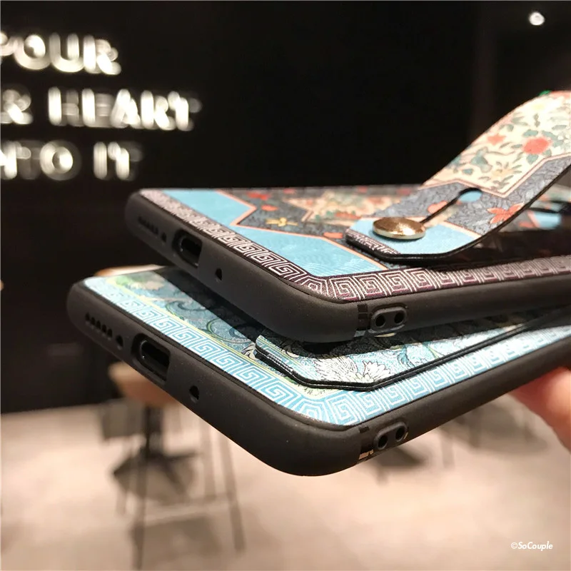 Мягкий чехол для телефона SoCouple из ТПУ с ремешком на запястье Huawei P20 P30 Pro Lite Honor 10 20