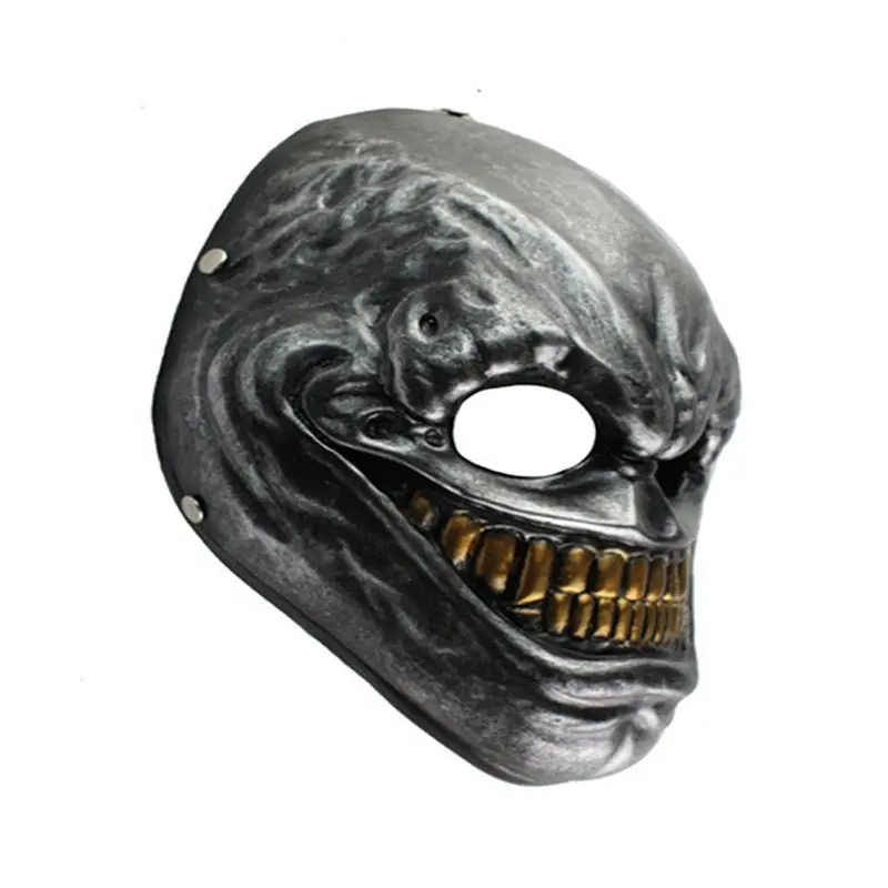 Страшная маска Payday 2 Alien из смолы, маска на все лицо, на Хэллоуин, мультяшная игра, страшная улыбка, маскарадные маски, Вечерние Маски для косплея, костюм, реквизит для взрослых