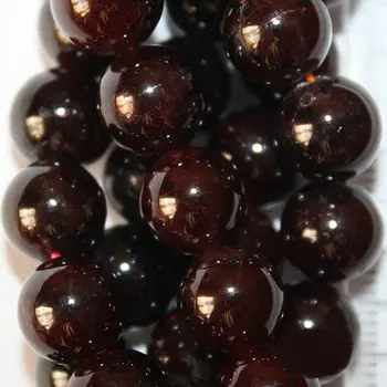 

Genuine Garnet Beads - Round 10 mm Gemstone Beads - Full Strand 15 1/2", 38 beads, A-Quality