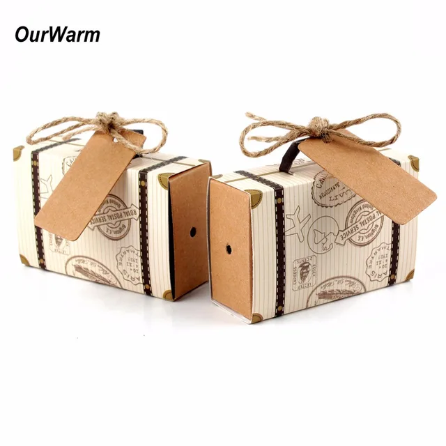 Online Ourwarm 10pcs Wedding Favor Chocolate Bo Vintage Mini Image