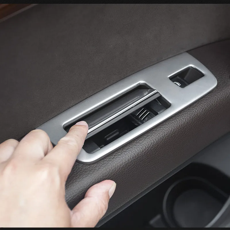 Автомобильный Дверной подлокотник переключатель стеклоподъемника Кнопки украшения рамка Обложка отделка 7 шт. для Audi Q7 2008- салона авто аксессуары