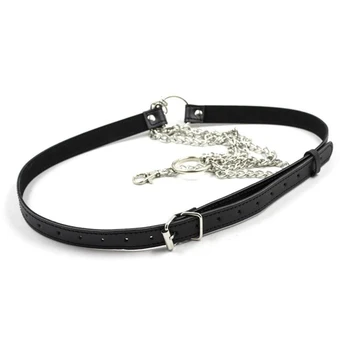 Metal Chain Crotch Open Thong 2