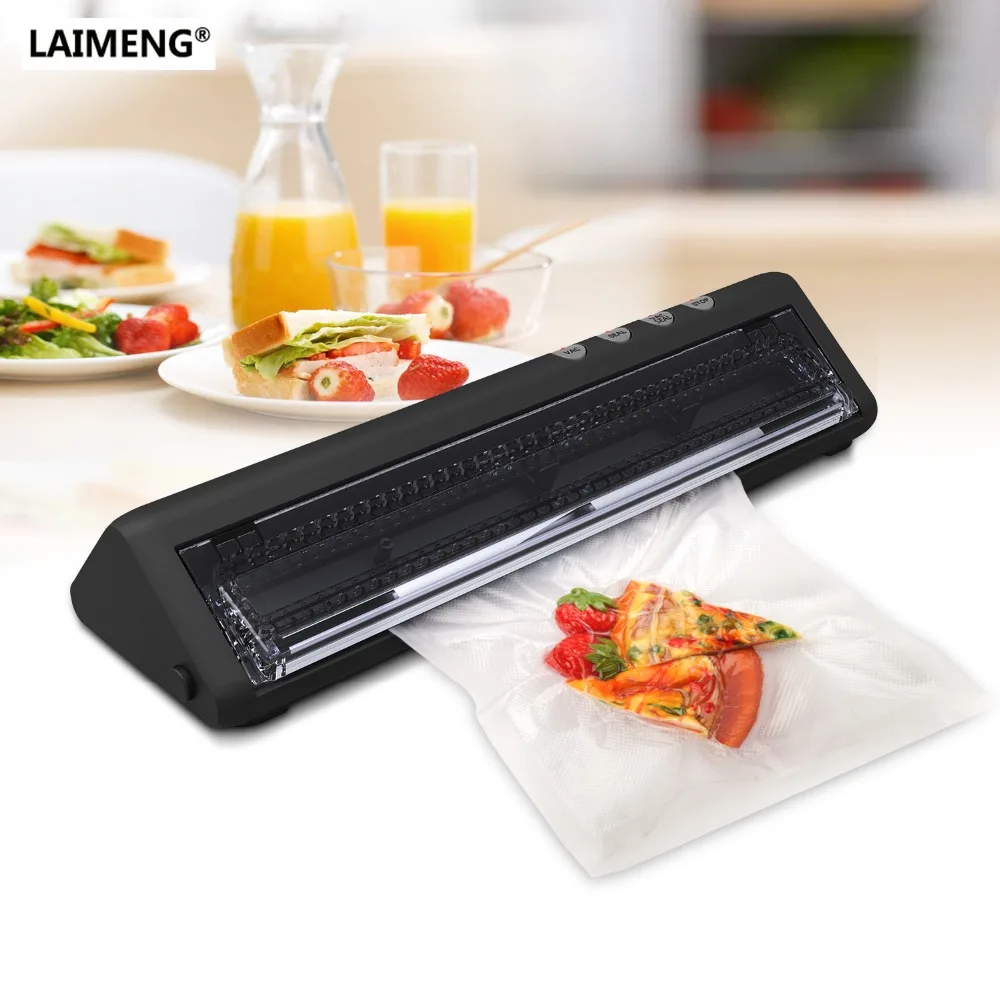 Goede LAIMENG Mini Vacuumsealer Machine Verpakker Met Accessoire Slang En 10 stks Vacu uuml;m Verpakking Machine Zakken Voor Voedsel Gratis Verzending s134