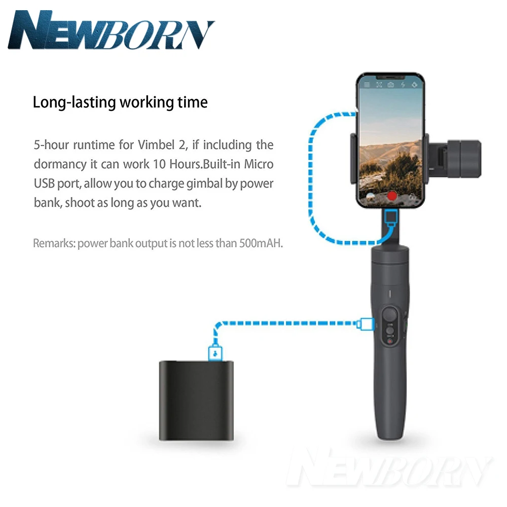  Feiyu vimble 2 vimble2 Smartphone 3-Axis Handheld Gimbal Stabilizer for iPhone X Gopro Hero sjcam c