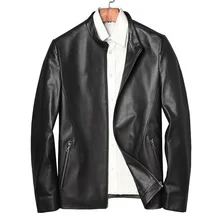Продвижение Гарантированная настоящая кожаная одежда из овчины Мужская модная официальная верхняя одежда из натуральной кожи