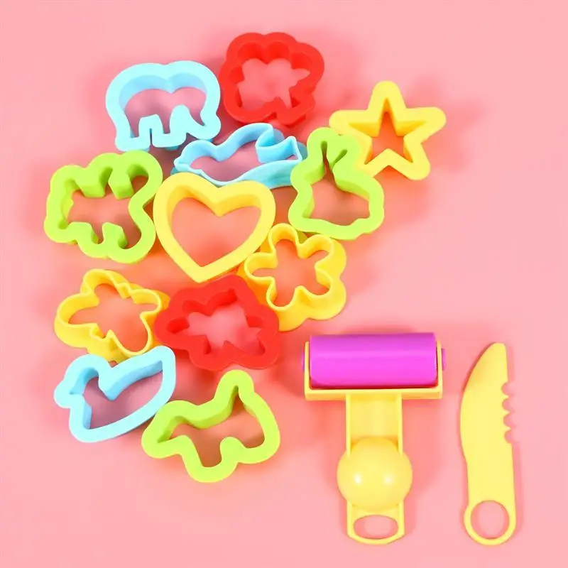 NewKids Пластиковая форма для пластилина инструменты DIY Детский пластилин фрезы прессформы Набор игрушек Забавный инструмент для моделирования теста с ножом роликовые игрушки - Цвет: L-1